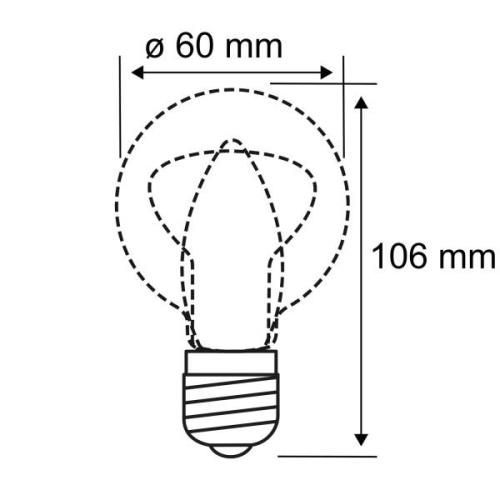 Paulmann LED-lampa E27 7,5W filamentlampa 2.700 K, klar dimbar