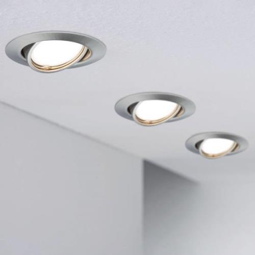 Paulmann Base LED-inbyggnadsspot 3-pack järn