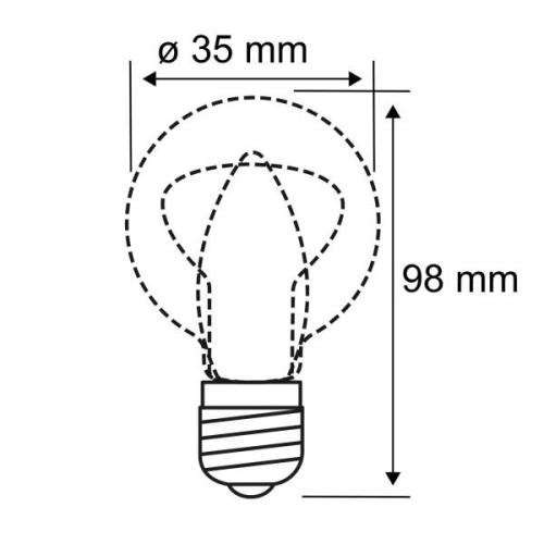 Paulmann LED-ljuskälla E14 4,8W glödtråd 2 700K dimbar