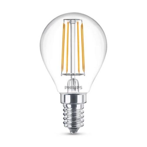 Philips Classic LED-lampa E14 P45 4,3W klar 4 000K