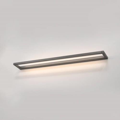 PURE LED-vägglampa Puro, grå Bredd 100 cm Aluminium dimmer