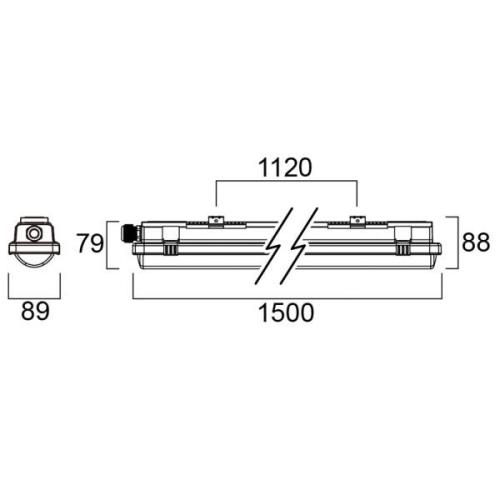 Sylvania Resisto fuktsäker 1500 IP66 4 000K 55W