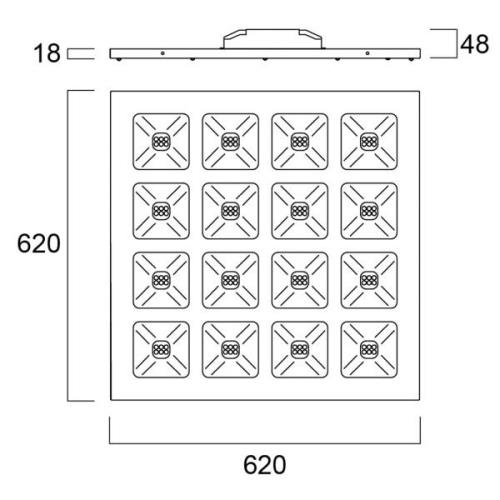 Sylvania Quadro DALI panel, 36 W, 4 650 lm, 840