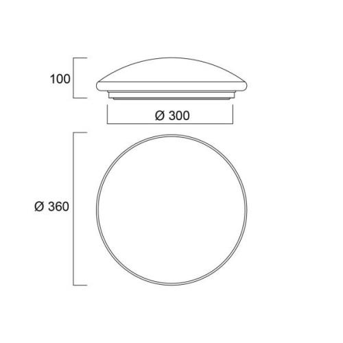 Sylvania Start Surface LED-taklampa dimm Ø 36cm