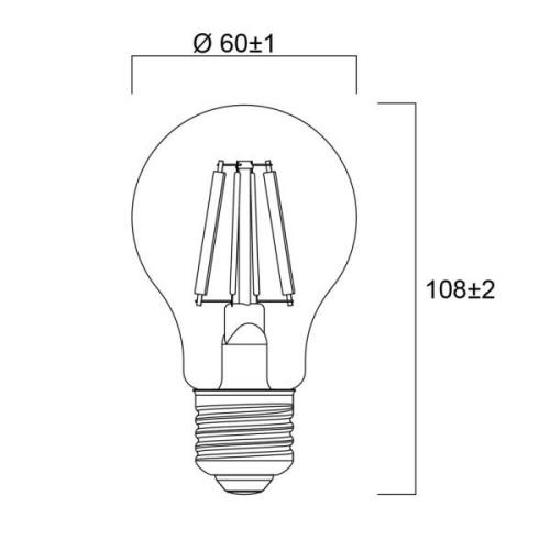 Sylvania E27 filament LED-lampa 2,3W 2 700 K 485lm