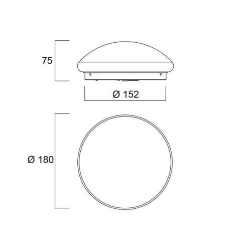 Sylvania Start Surface LED-taklampa, Ø 18 cm