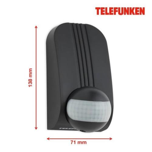 Telefunken Rörelsevakt Funchal, max 1 000W LED, svart