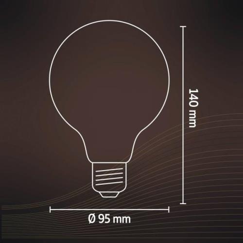 Calex E27 G95 4,5W LED-filament guld 821 dimbar