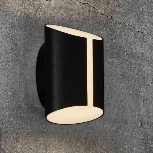 Nordlux LED-utomhusvägglampa Grip, CCT Smart Home, svart