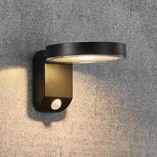 Nordlux LED-vägglampa med solcell Rica Round, rund