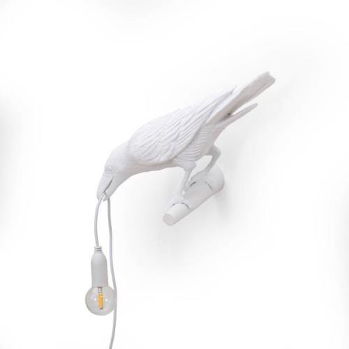 SELETTI LED-dekorutomhusvägglampa Bird Lamp, vänster, vit