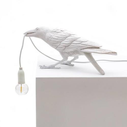 SELETTI LED-dekorerad terrasslampa Bird Lamp, spelande vit