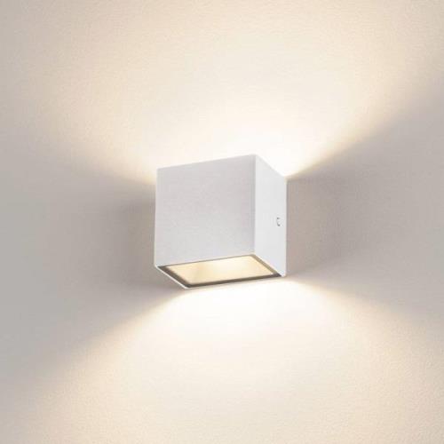 SLV Sitra Cube LED utomhusvägglampa, vit