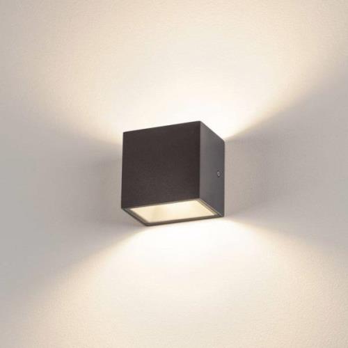 SLV Sitra Cube LED vägglampa för utomhusbruk, antracit