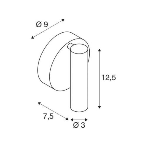 SLV LED-vägglampa Karpo 30, svart, aluminium, bredd 9 cm