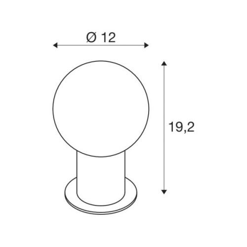 SLV Varyt bordslampa, mässingsfärgad, aluminium, höjd 19,2 cm