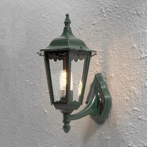 Konstsmide Utomhusvägglampa Firenze, stående, 48 cm, grön