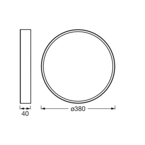 Ledvance Orbis Slim Moia taklampa Ø40cm svart