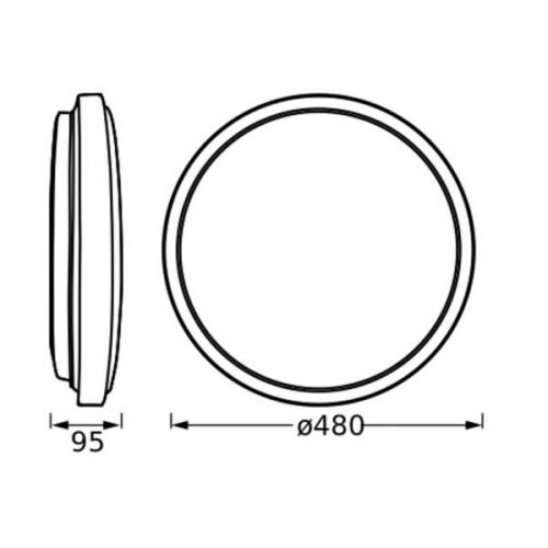 Ledvance Orbis London taklampa Ø 48cm svart