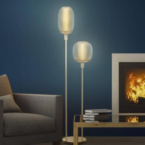 LEDVANCE golvlampa Decor Stick 2 lampor, höjd 146 cm, beige