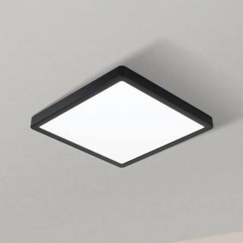 EGLO LED-taklampa Fueva 5, IP20 svart 21x21cm