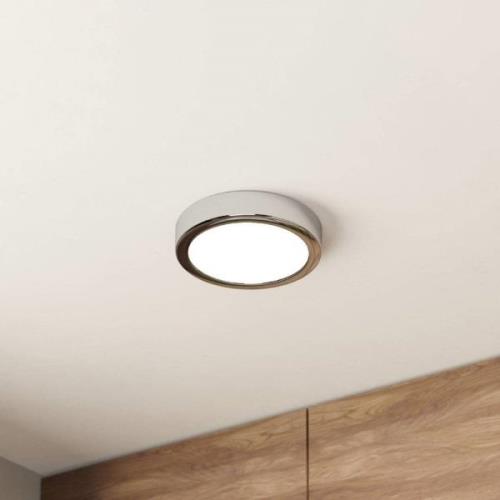 EGLO LED-taklampa Fueva 5 IP44 3000K krom Ø16cm