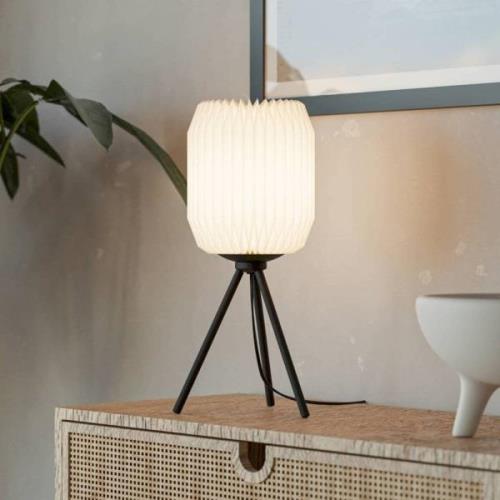 EGLO Belgrave bordslampa, höjd 44 cm, svart/vit, metall/papper