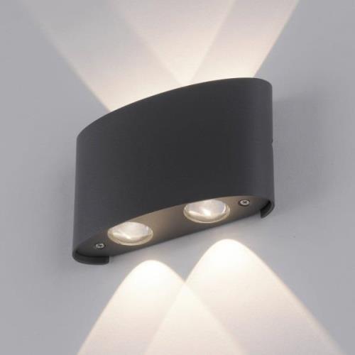 Paul Neuhaus LED-utomhusvägglampa Carlo, IP54, 4 lampor