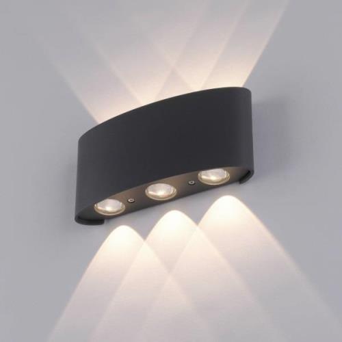 Paul Neuhaus LED-utomhusvägglampa Carlo, IP54, 6 lampor