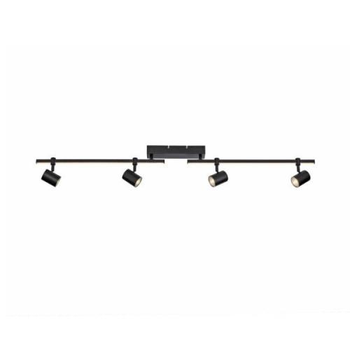 Paul Neuhaus LED-takspotlight Barik, svart, 4 lampor