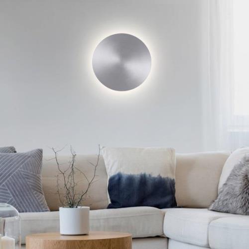 Paul Neuhaus LED-vägglampa batteri Puntua Ø 25 cm aluminium