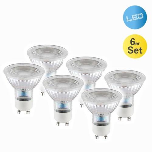 Näve LED-reflektor GU10 4,6W 450 lm varmvit 6-pack