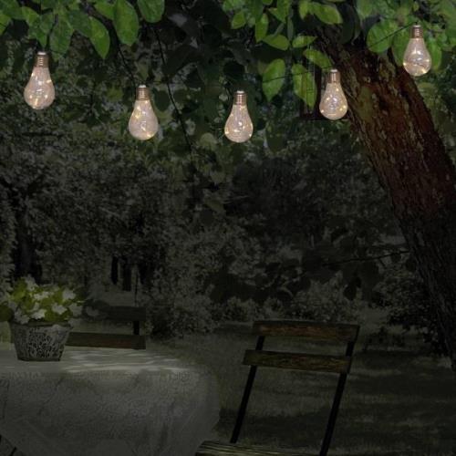 Näve Soldriven LED-ljusslinga traditionell glödlampa