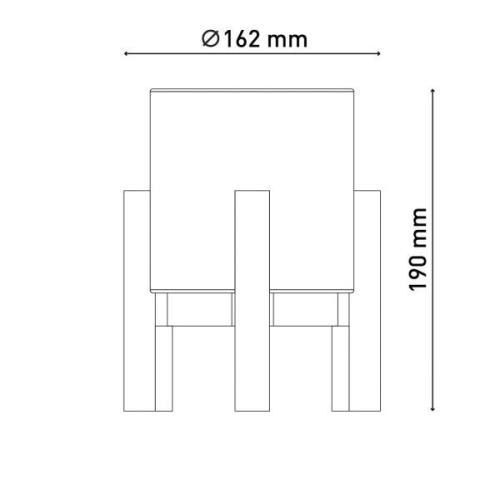 Näve Madita LED-bordslampa, höjd 19 cm, natur/linne