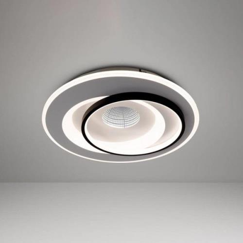 Näve LED-taklampa Malea. vit/svart, metall, Ø 49 cm, CCT