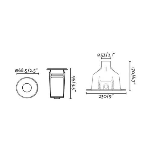 FARO BARCELONA LED-poolbelysning Nok, nickelfärgad, rostfritt stål, Ø ...