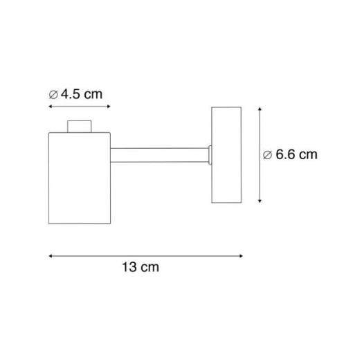 QAZQA Vägglampa Facil, 1 lampa, mässing/guld