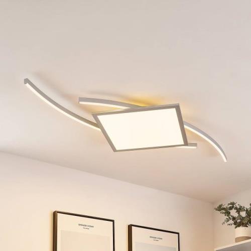 Lucande Tiaro LED-taklampa, kantig, 56,6 cm, CCT