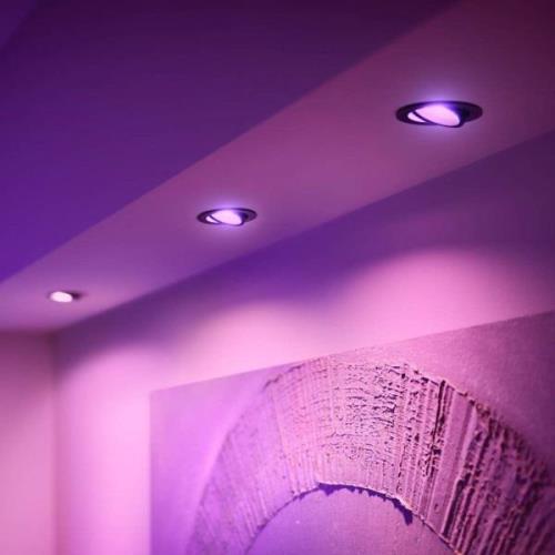 Philips Hue Centura infälld spot rund 3-pack svart