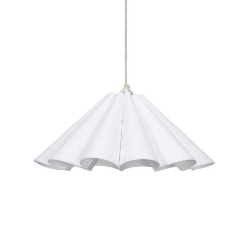 PR Home Frenja pendellampa, bomull, vit, Ø 45 cm