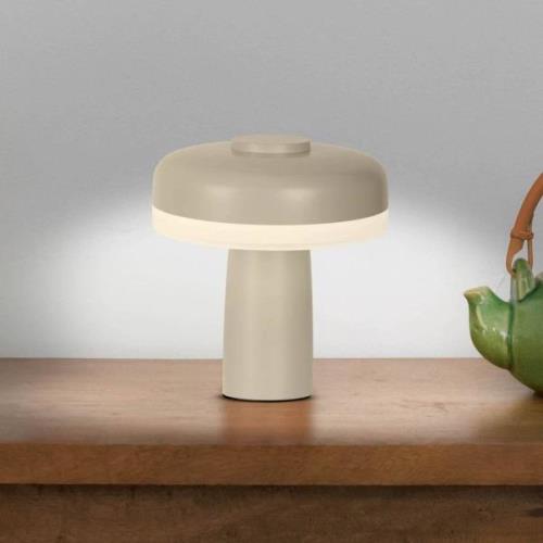 Näve LED-bordslampa Pilu, beige Höjd 16,5 cm metall Touchdim