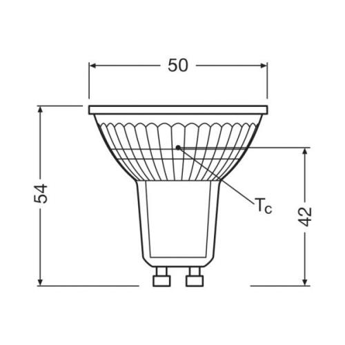 OSRAM LED-lampa PAR16 reflektor GU10 2,5W 100° 4.000K