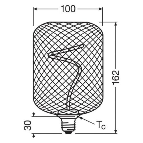 OSRAM Decor LED Spiral Filament Square E27 3,5W guld 1 800K