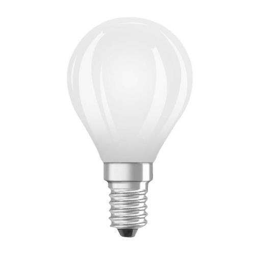 OSRAM LED-lampa droppe matt E14 2,2W 4000K 470lm