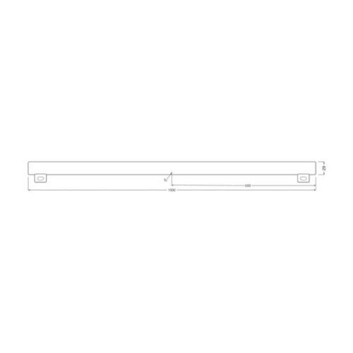 OSRAM LED-rörlampa S14s 9,9W rör 2.700K 100cm matt dimbar