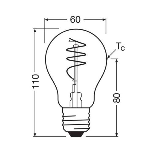 OSRAM LED Vintage E27 5.9W 2,700K Spiral Filament klar