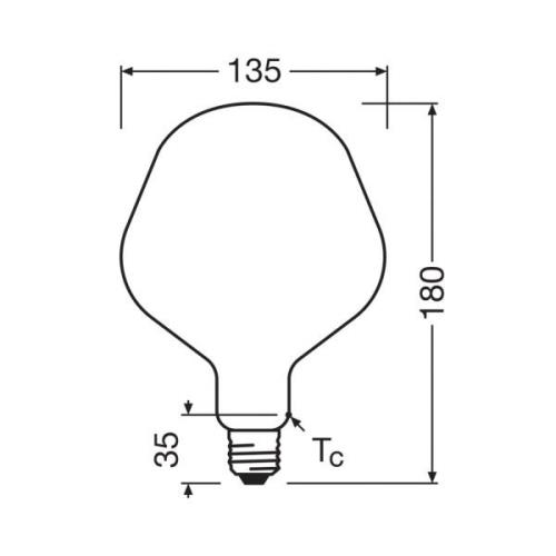 OSRAM LED Vintage 1906 Big Apple E27 7,3W 2700K matt dimbar