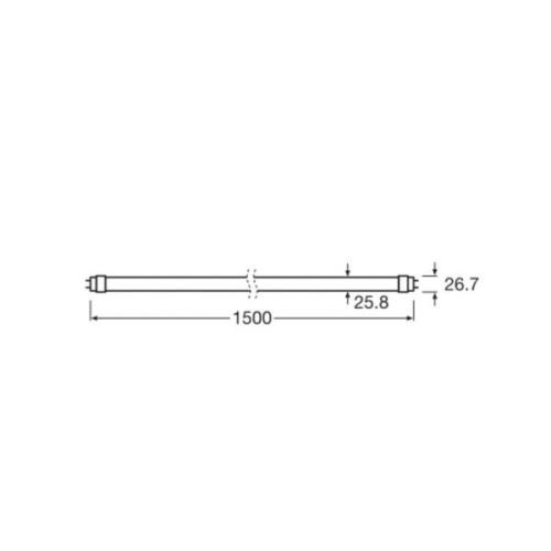 OSRAM LED-rörlampa T8 18,3W rör Bio-Lumilux 965 150cm