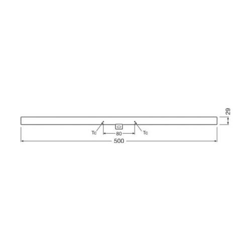 OSRAM LED-rörlampa S14d 4,7W rör 2.700K 50cm matt dimbar