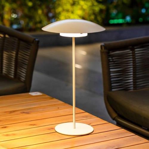 Newgarden Sardinia LED uppladdningsbar lampa IP44 vit 30 cm